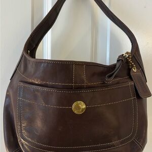 Coach Vintage Dark Brown Leather Ergo Hobo Bag